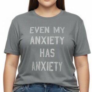 TORRID "Anxiety" Graphic Classic Fit Heritage Jersey Crew Tee NWT Size 4X